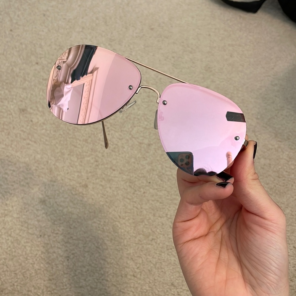 Nordstrom rose gold aviator sunglasses